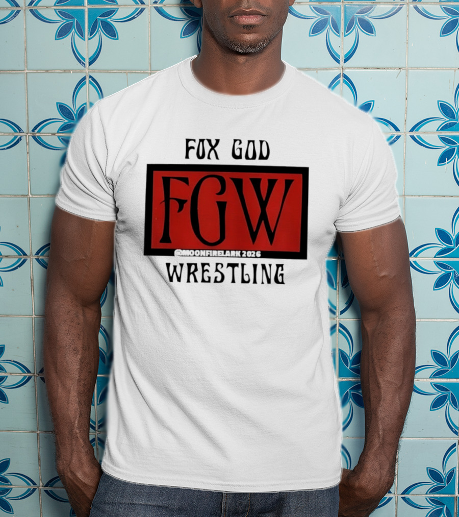 Fox God FGW Wrestling Moonfirelark 2025 Red T-Shirt