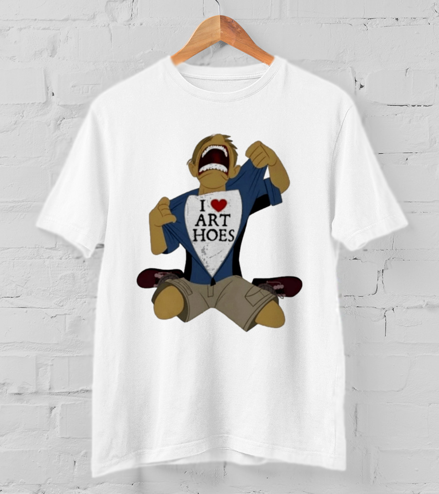 I Love Art Hoes Vintage Cartoon Style Trend T-Shirt