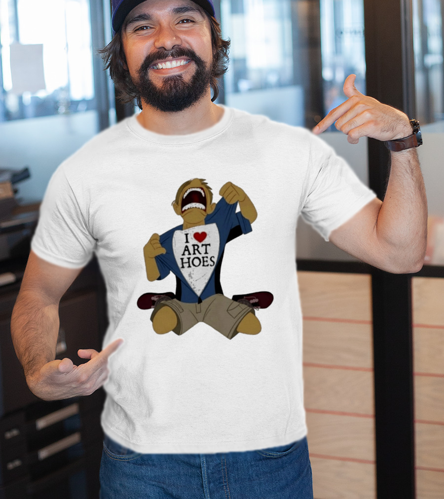I Love Art Hoes Vintage Cartoon Style Trend T-Shirt