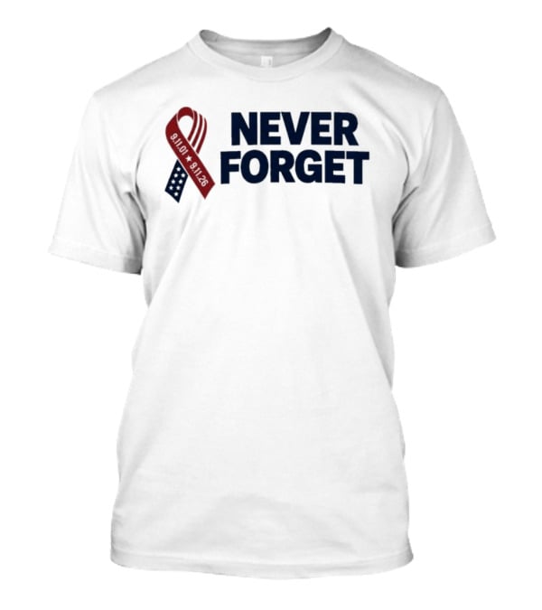 Jim Harbaugh Never Forget 911 Memorial Ribbon T-Shirt