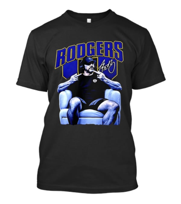 Rodgers Aaron Rodgers Signed Pittsburgh Steelers Quarterback Icon Armchair T-Shirt