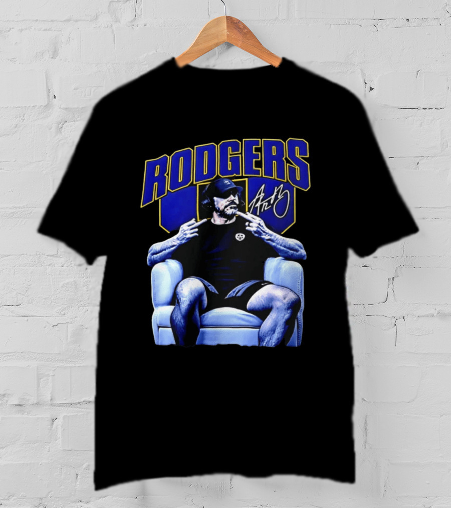 Rodgers Aaron Rodgers Signed Pittsburgh Steelers Quarterback Icon Armchair T-Shirt