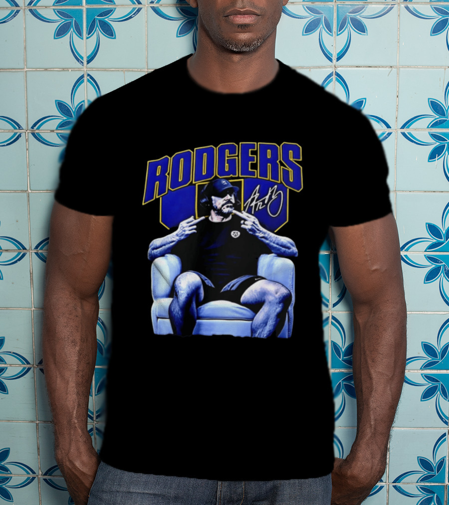Rodgers Aaron Rodgers Signed Pittsburgh Steelers Quarterback Icon Armchair T-Shirt