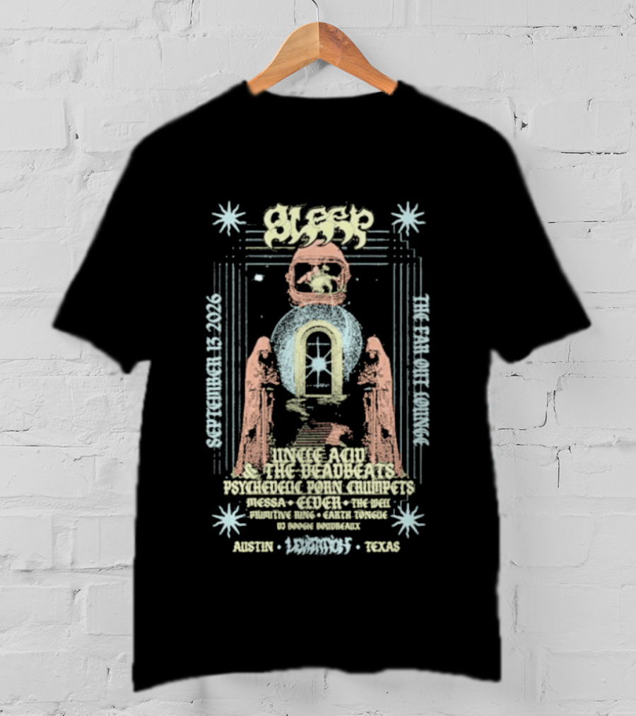 Sleep Levitation Festival 2026 Austin Texas September 13 Archway Skull T-Shirt