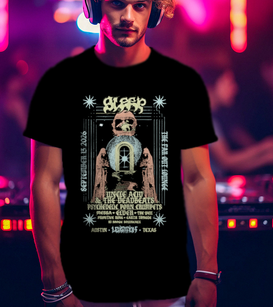 Sleep Levitation Festival 2026 Austin Texas September 13 Archway Skull T-Shirt