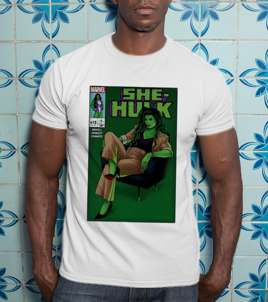 Marvel She Hulk Issue 15 Comic Book Cover Rowell Genolet Cunniffe T-Shirt