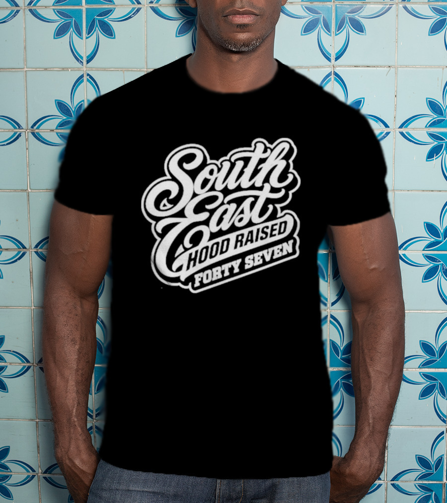 South East Hood Raised Forty Seven Streetwear Collection T-Shirt