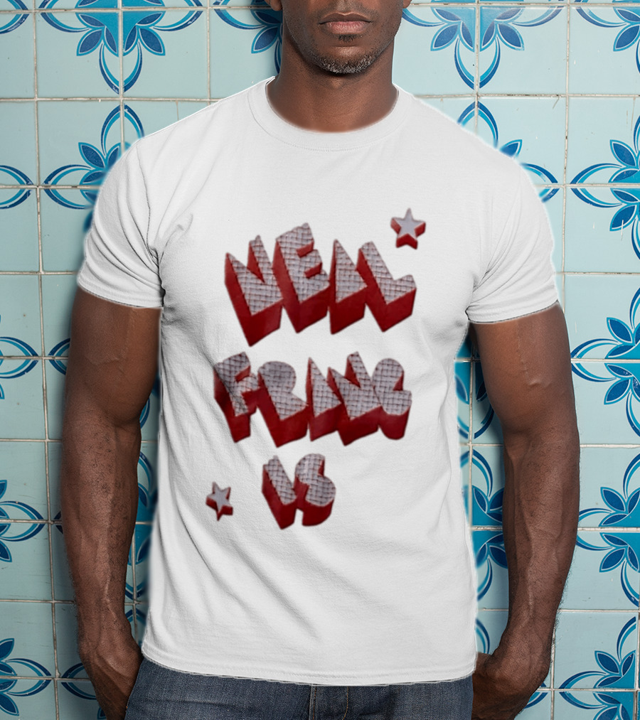 Neal Francis Is Checkerboard Red Block Letters With Stars T-Shirt