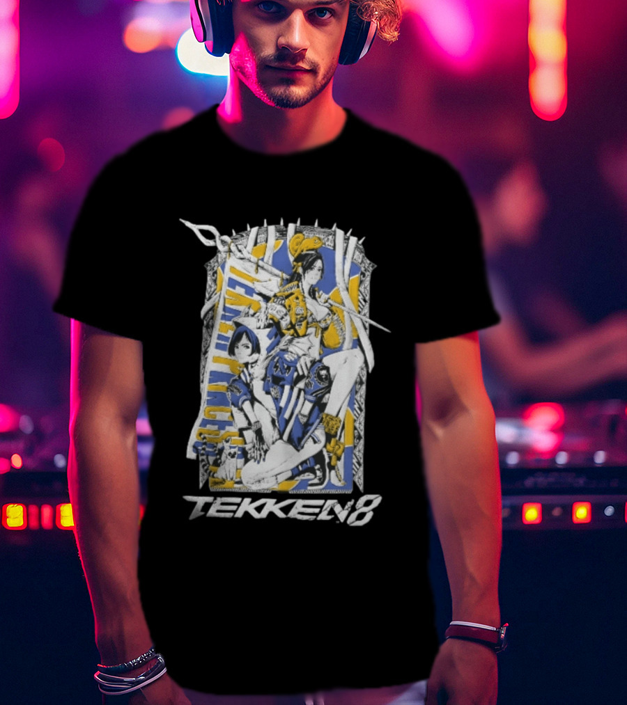 Tekken 8 Team Princess Anime Female Fighters Art Chameleon Flag T-Shirt