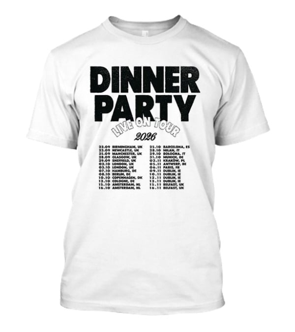 Niall Horan Dinner Party Live On Tour 2024 Dates Schedule T-Shirt
