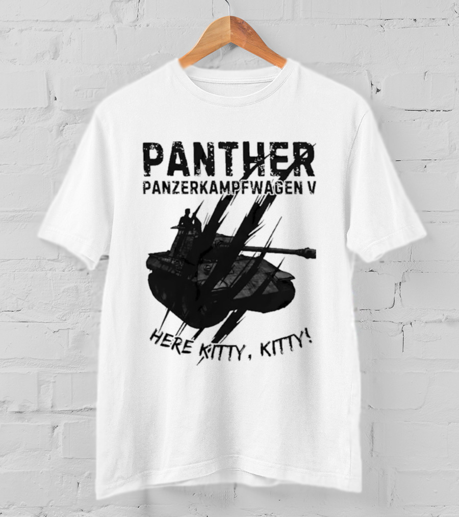 Panther Panzerkampfwagen V Here Kitty Kitty T-Shirt