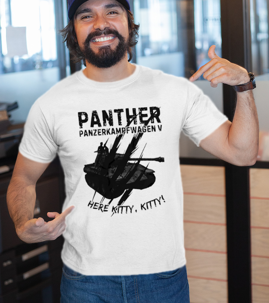 Panther Panzerkampfwagen V Here Kitty Kitty T-Shirt