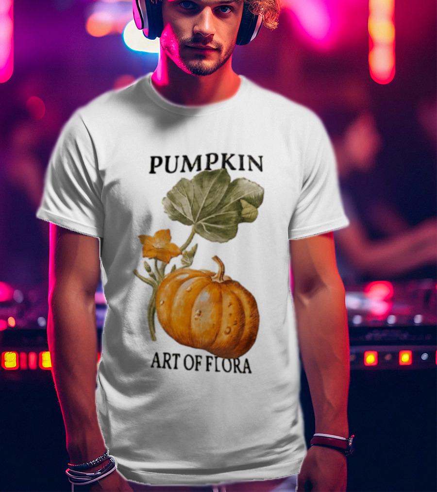 Pumpkin Art Of Flora Botanical T-Shirt
