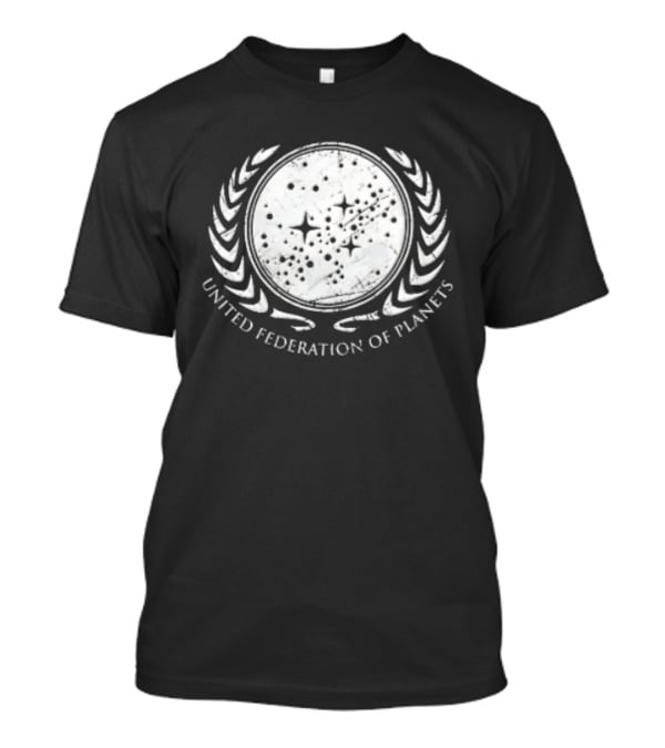 United Federation Of Planets Distressed Star Field Laurel Wreath T-Shirt