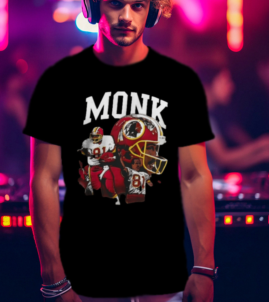 MONK Washington Redskins Bootleg Football Helmet Player Collage 81 T-Shirt
