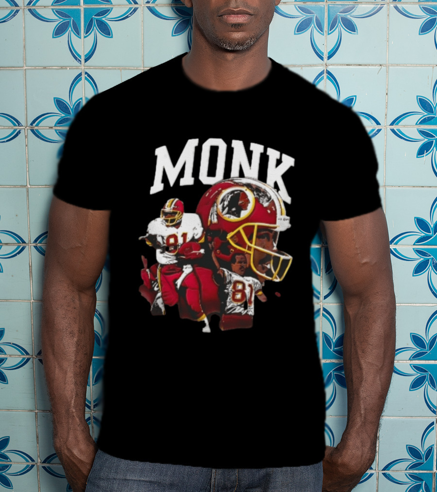 MONK Washington Redskins Bootleg Football Helmet Player Collage 81 T-Shirt