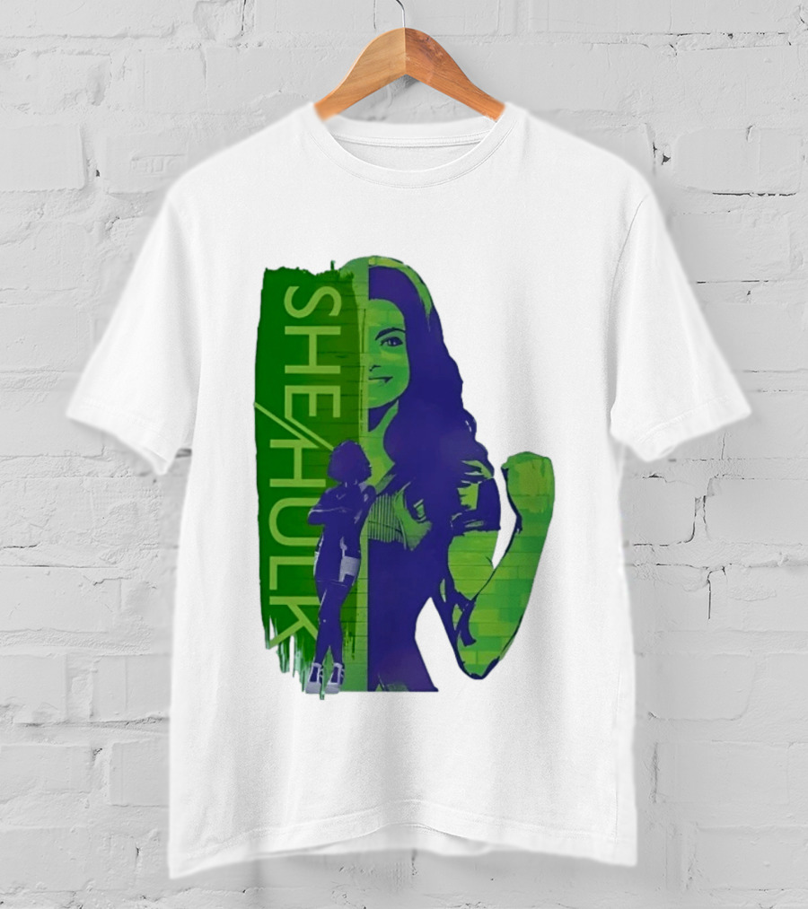 She Hulk Marvel Superhero Jennifer Walters Comic Style Heroic Pose T-Shirt