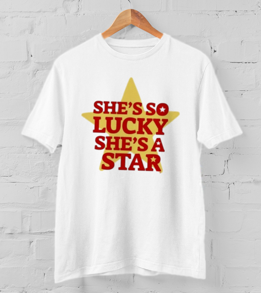 She's So Lucky She's A Star Yellow Star T-Shirt