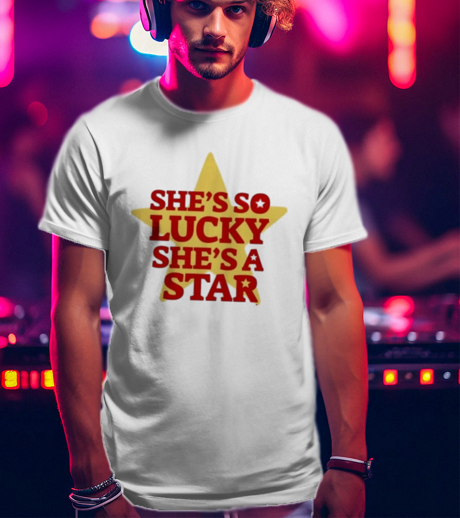 She's So Lucky She's A Star Yellow Star T-Shirt