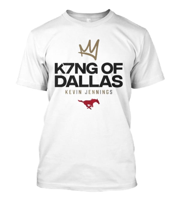 K7ng Of Dallas Kevin Jennings SMU Mustang Football T-Shirt