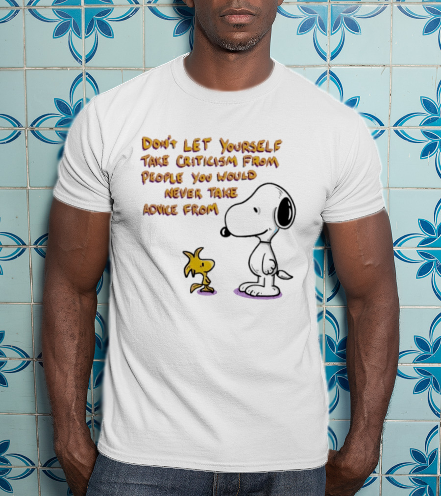Snoopy Advice Criticism Peanuts Woodstock T-Shirt