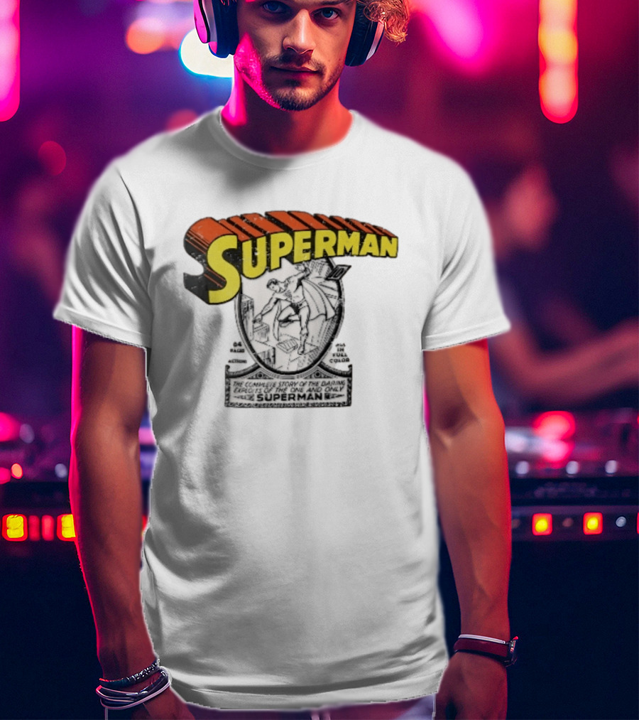 Superman The Complete Story Of The Daring Exploits Of The One And Only Comic Book Cover T-Shirt