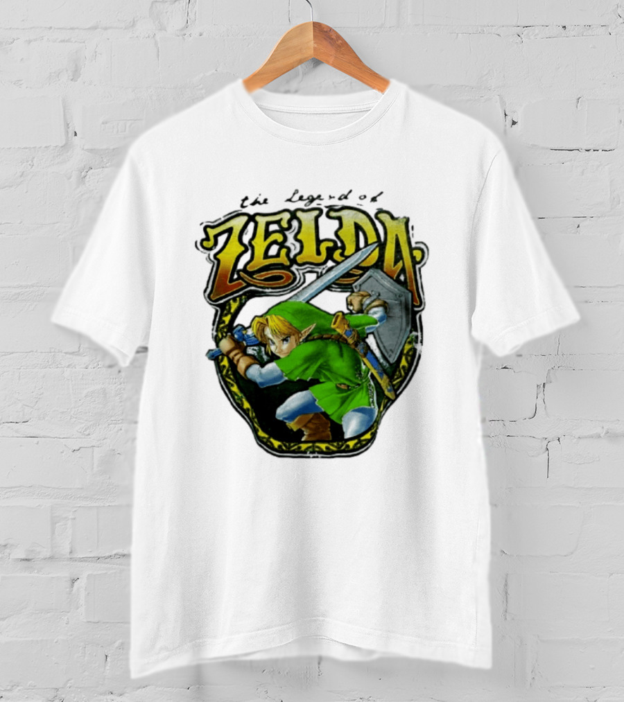 The Legend Of Zelda Link With Sword And Shield T-Shirt