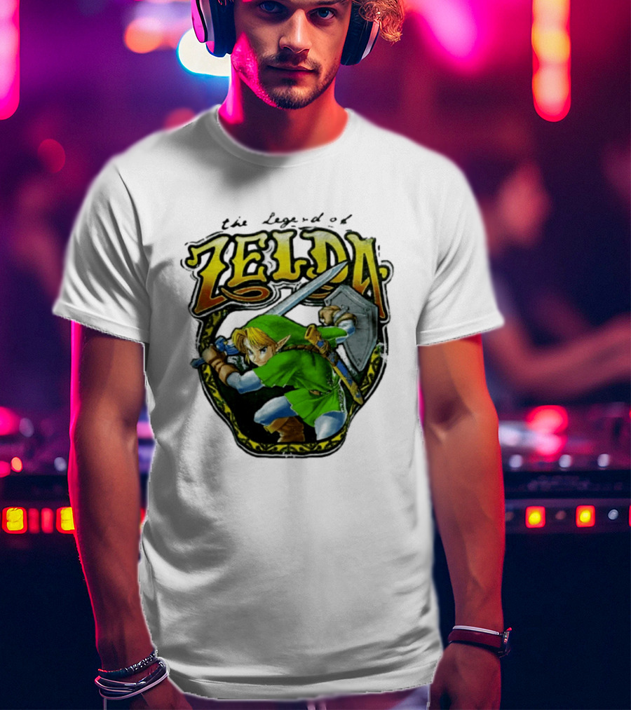 The Legend Of Zelda Link With Sword And Shield T-Shirt