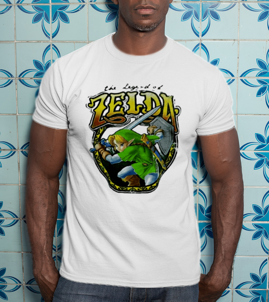 The Legend Of Zelda Link With Sword And Shield T-Shirt