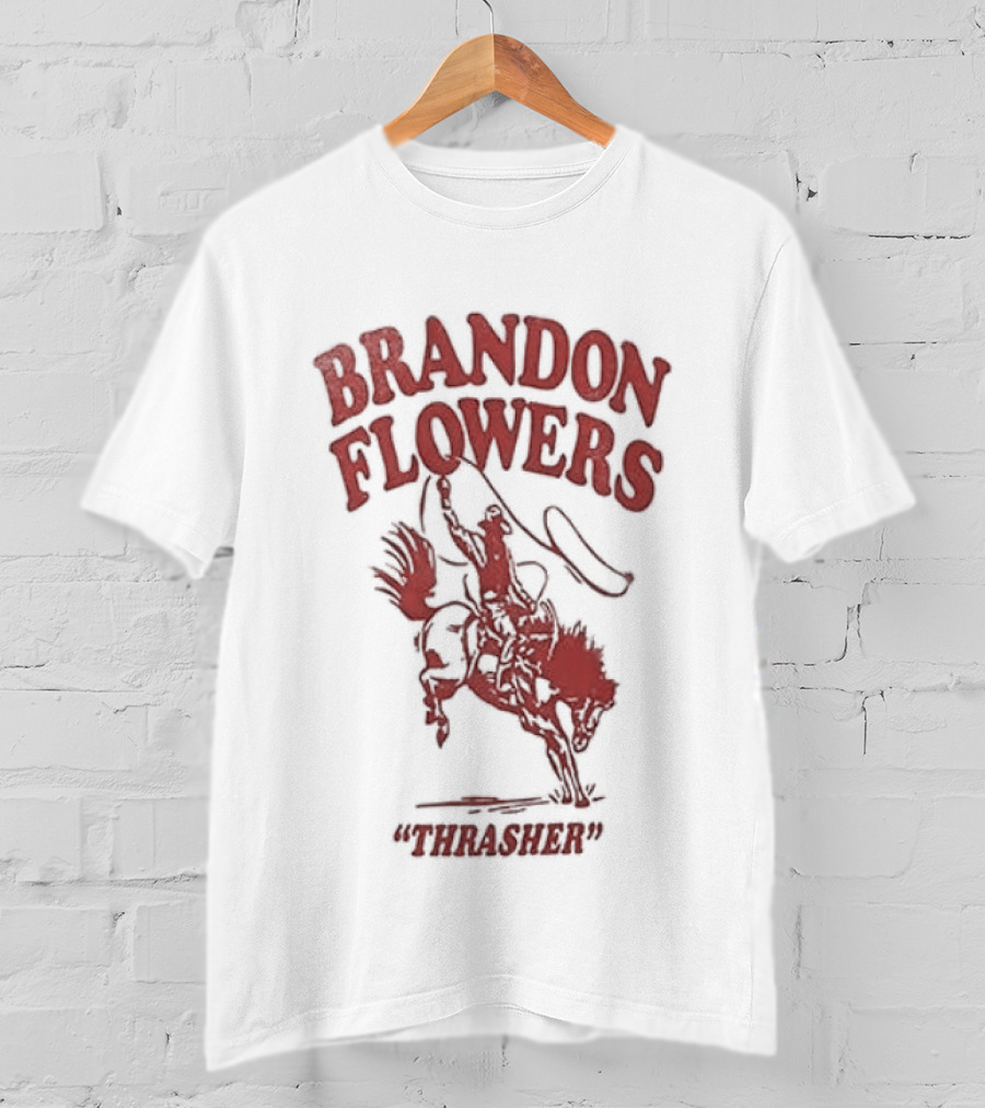 Brandon Flowers Thrasher Tour Dates Schedule Cowboy T-Shirt