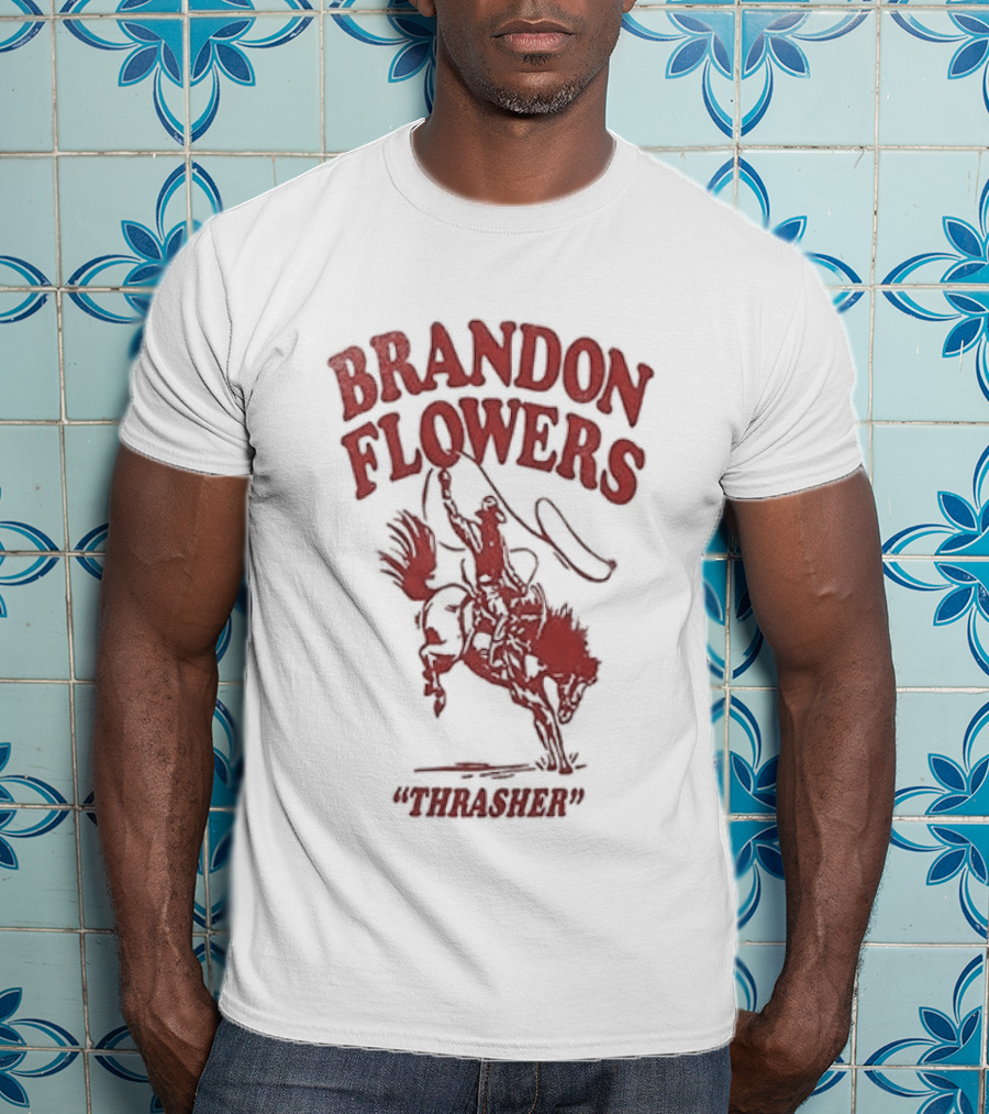 Brandon Flowers Thrasher Tour Dates Schedule Cowboy T-Shirt