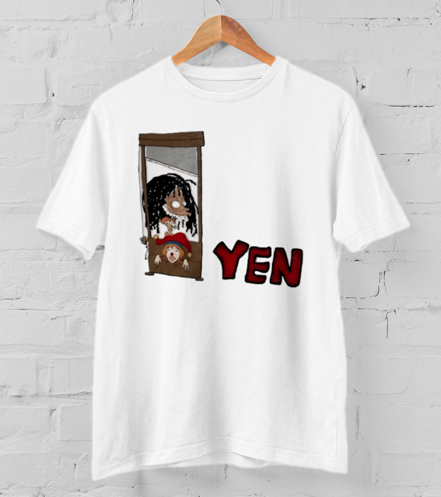 Yen Guillotine Clown Head Cartoon T-Shirt