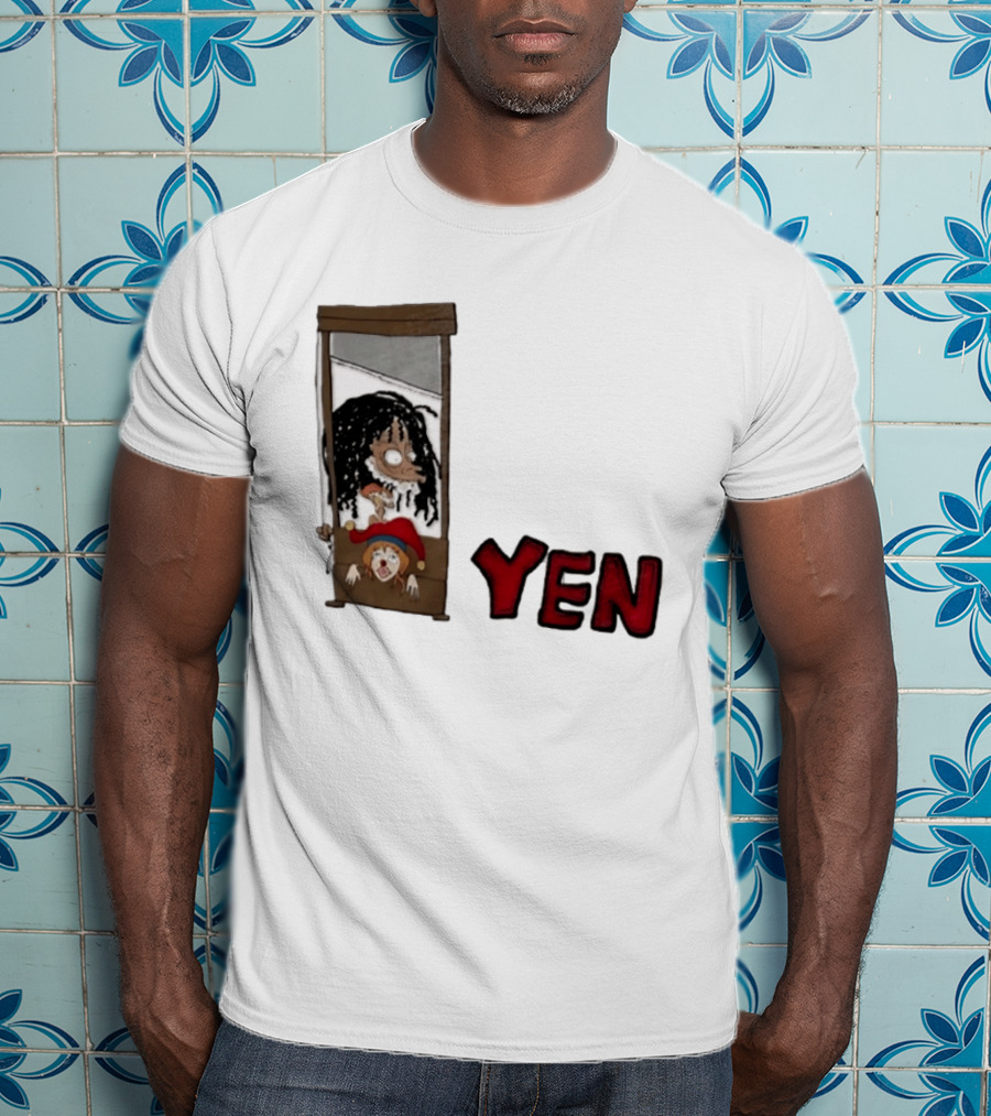 Yen Guillotine Clown Head Cartoon T-Shirt