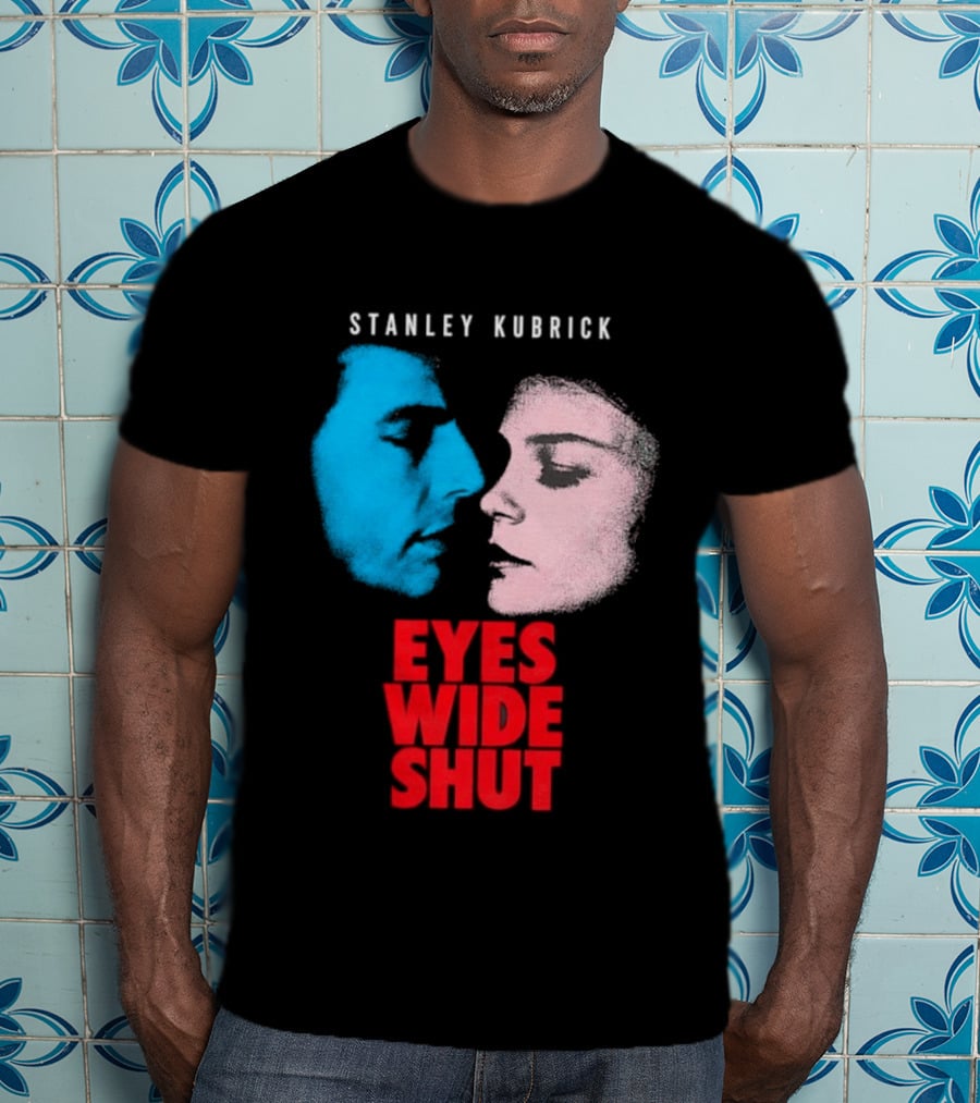 Stanley Kubrick Eyes Wide Shut Blue And Pink Faces T-Shirt