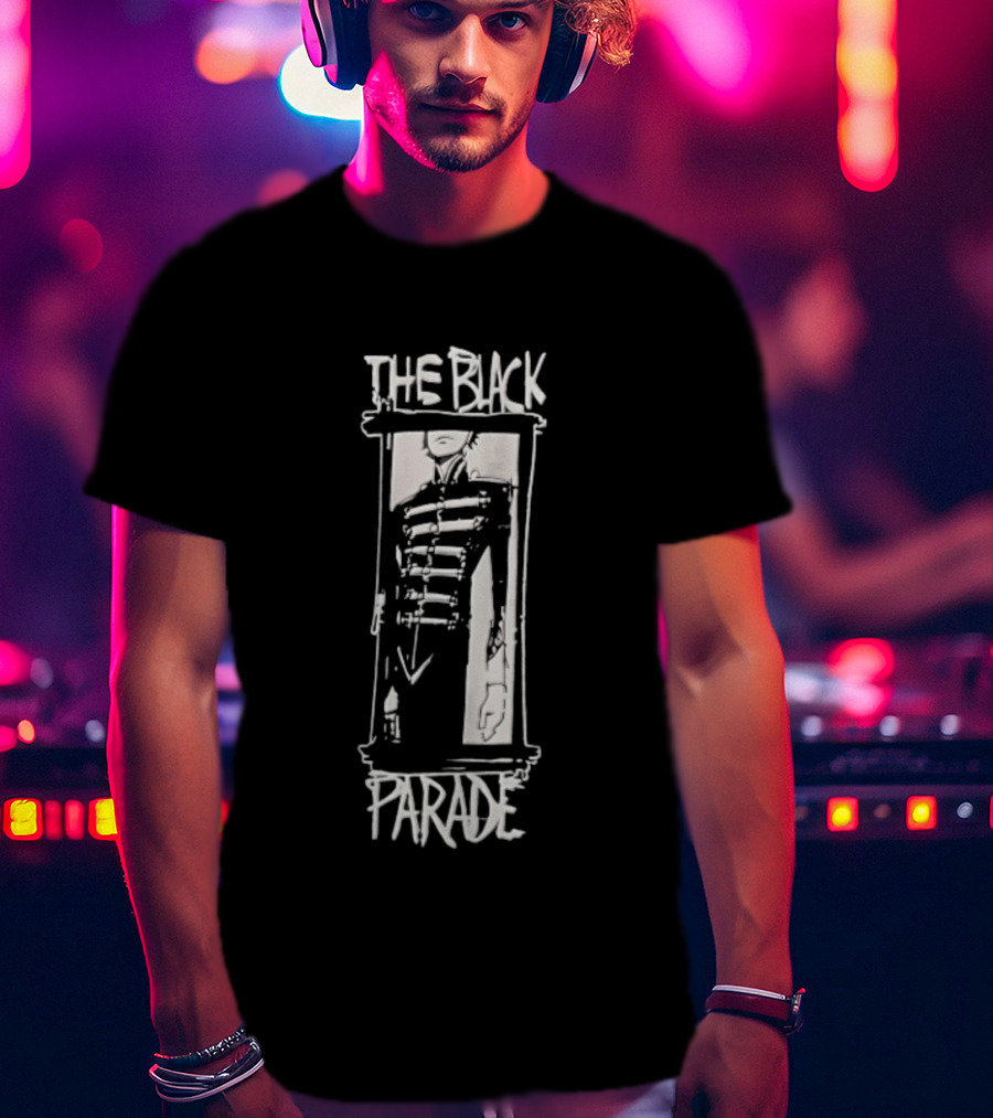 The Black Parade Marching Band Uniform Figure Sketch Frame T-Shirt