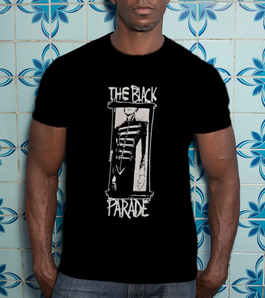 The Black Parade Marching Band Uniform Figure Sketch Frame T-Shirt