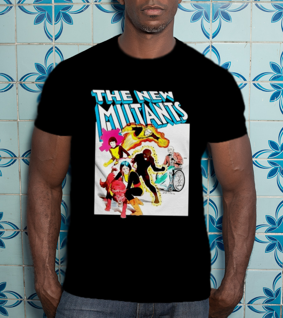 The New Mutants Marvel Comic Book Cover Featuring Iconic Characters T-Shirt
