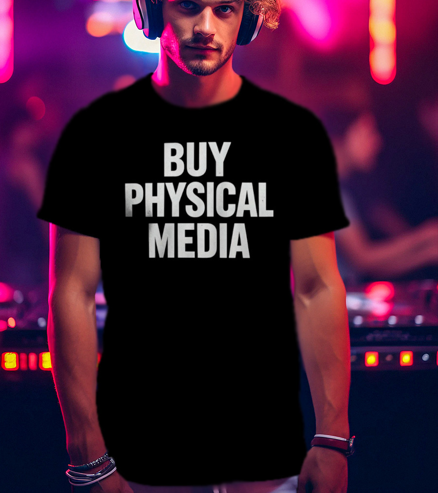 Buy Physical Media Collecting Vinyl DVD T-Shirt