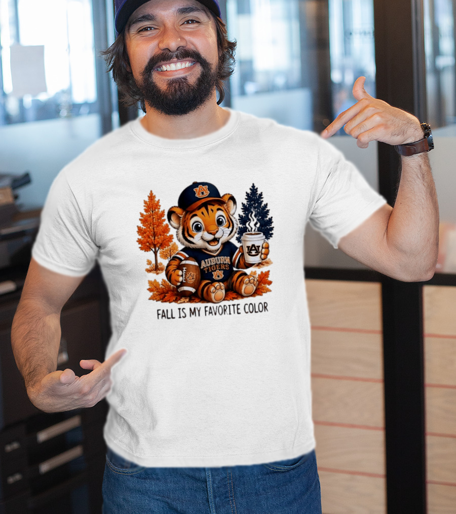 Auburn Tigers Fall Is My Favorite Color Football And Coffee Tiger T-Shirt