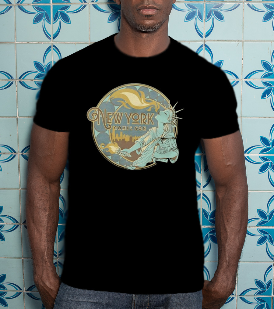 New York Comic Con MMXXVI Statue Of Liberty Art Nouveau T-Shirt