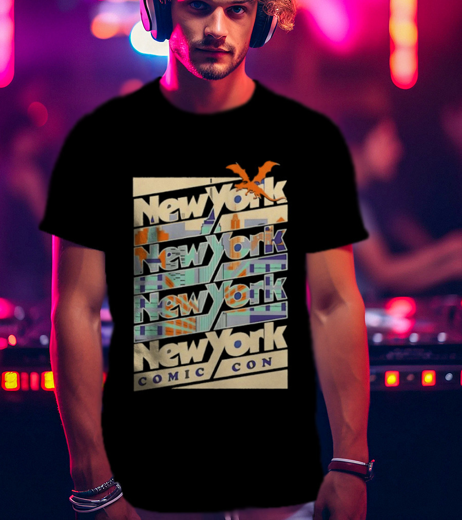 New York Comic Con Modern Skyline Dragon NYCC T-Shirt