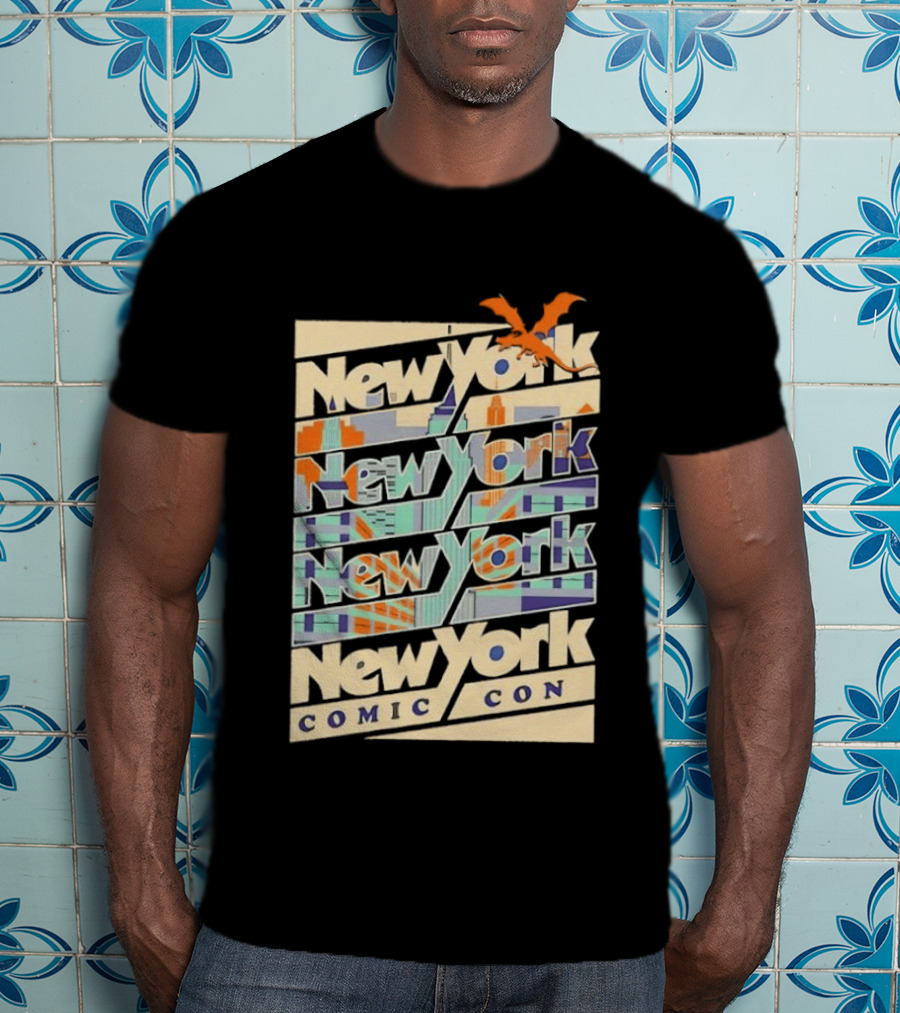 New York Comic Con Modern Skyline Dragon NYCC T-Shirt