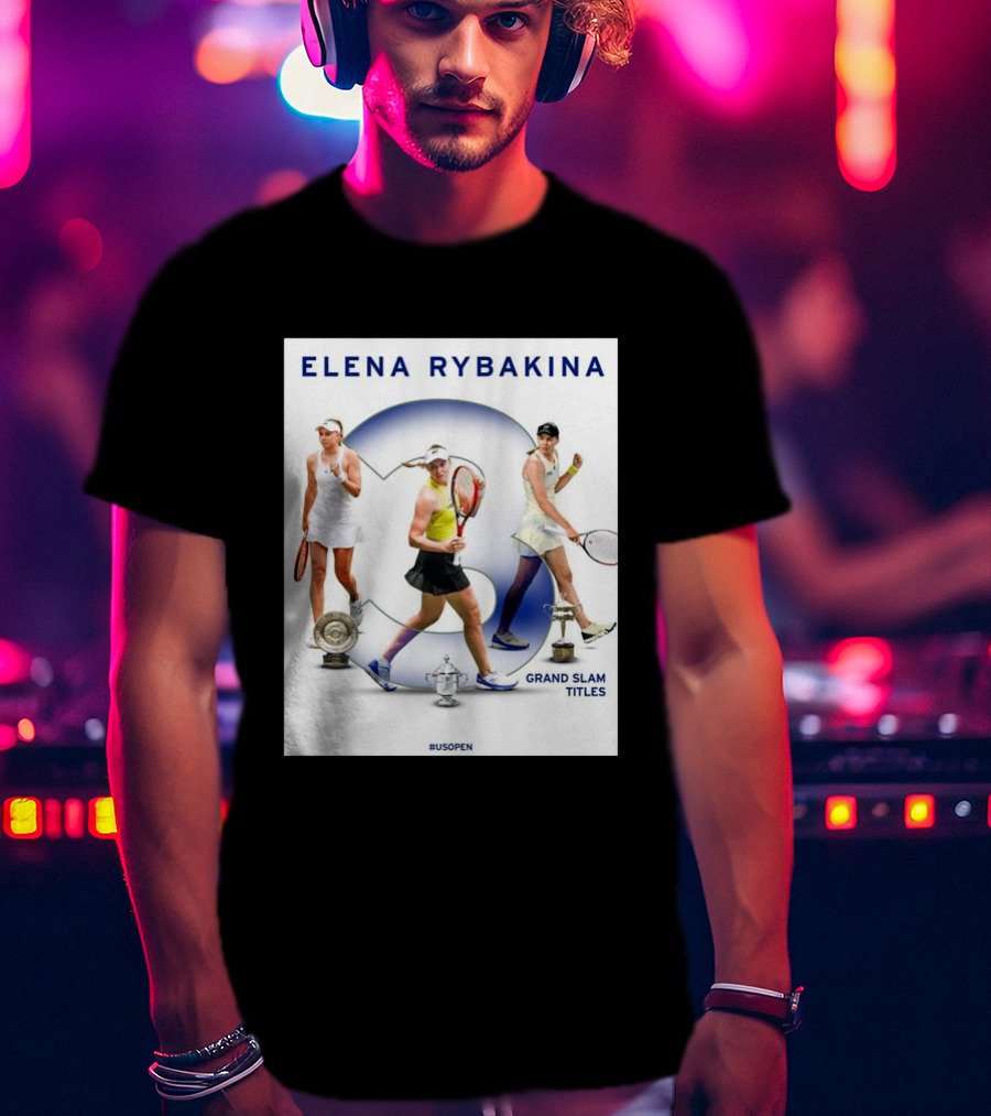 Elena Rybakina Triple Grand Slam Titles US Open Champion T-Shirt
