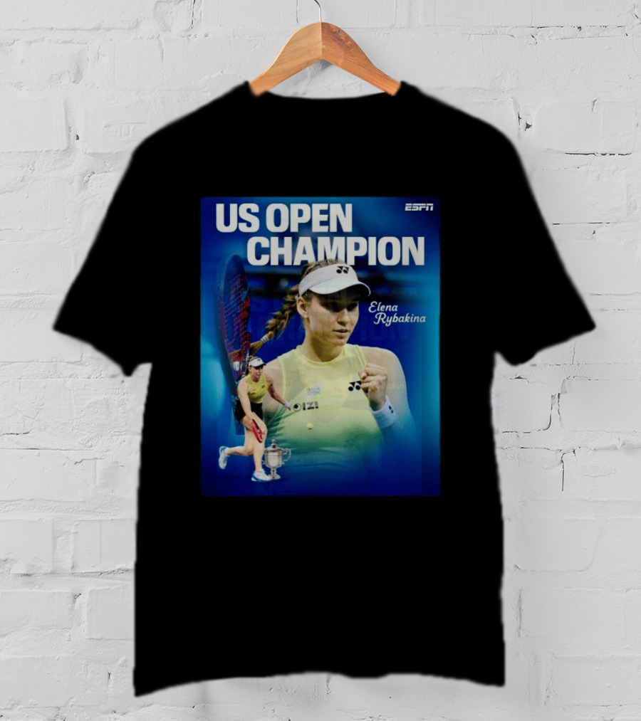 US Open Champion Elena Rybakina Win Featured By ESPN T-Shirt