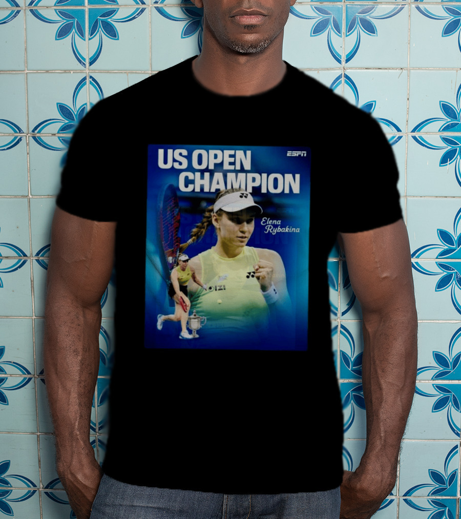 US Open Champion Elena Rybakina Win Featured By ESPN T-Shirt
