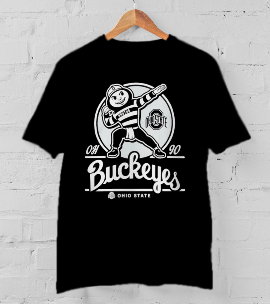 Ohio State Buckeyes OH 90 Brutus Mascot Graphic 47 Mark T-Shirt