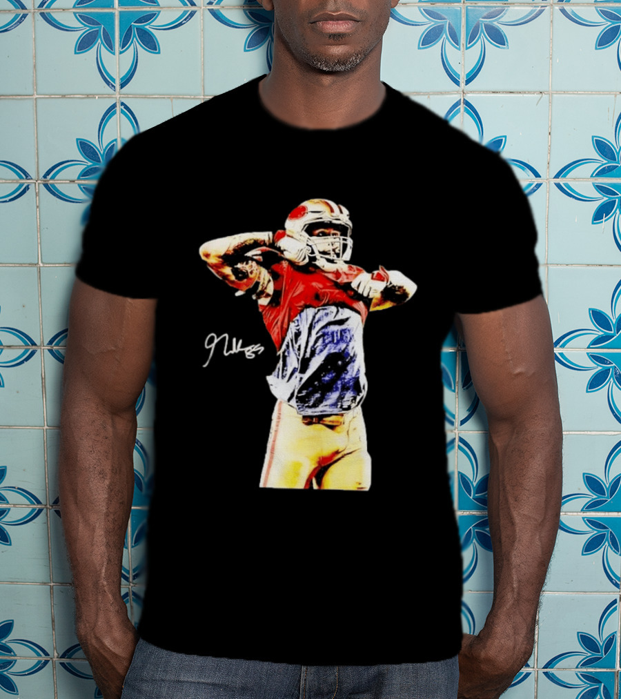 George Kittle Autograph San Francisco 49ers Football Celebration T-Shirt