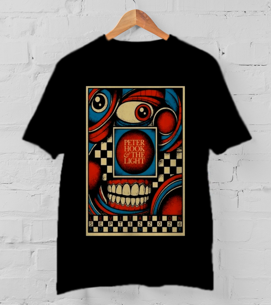 Peter Hook & The Light Levitation September 12 2026 Austin TX Concert T-Shirt