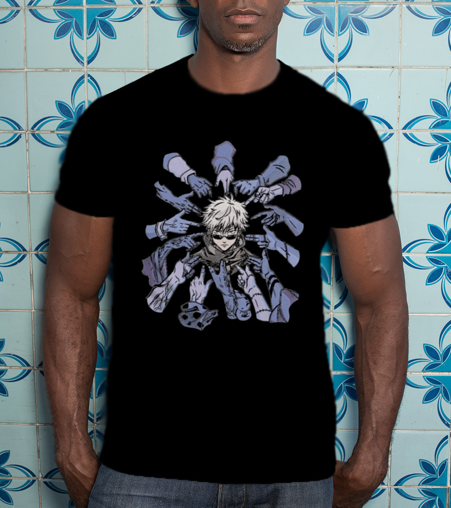 Gojo Satoru Surrounded By Pointing Hands Jujutsu Kaisen Style Anime T-Shirt