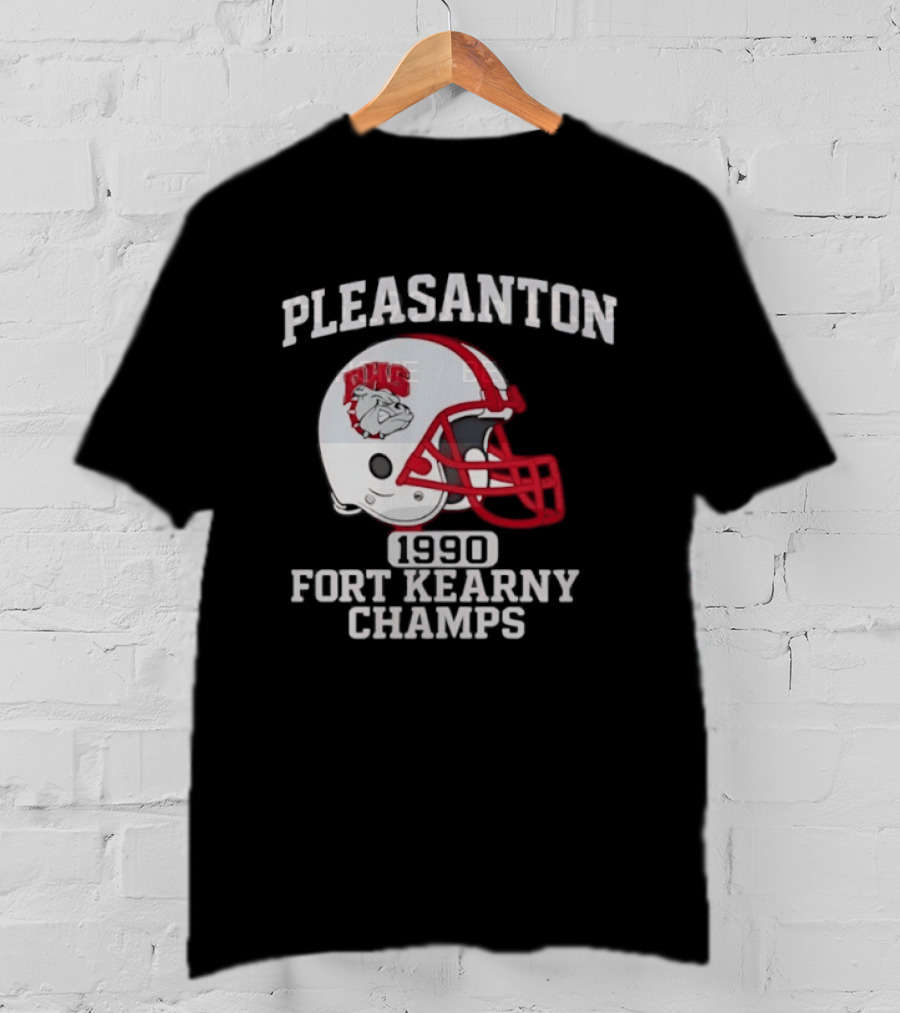 Pleasanton PHS 1990 Fort Kearny Champs Football Helmet T-Shirt